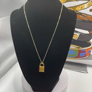 Repurposed Chanel Zipper Pull Gold Tone Necklace